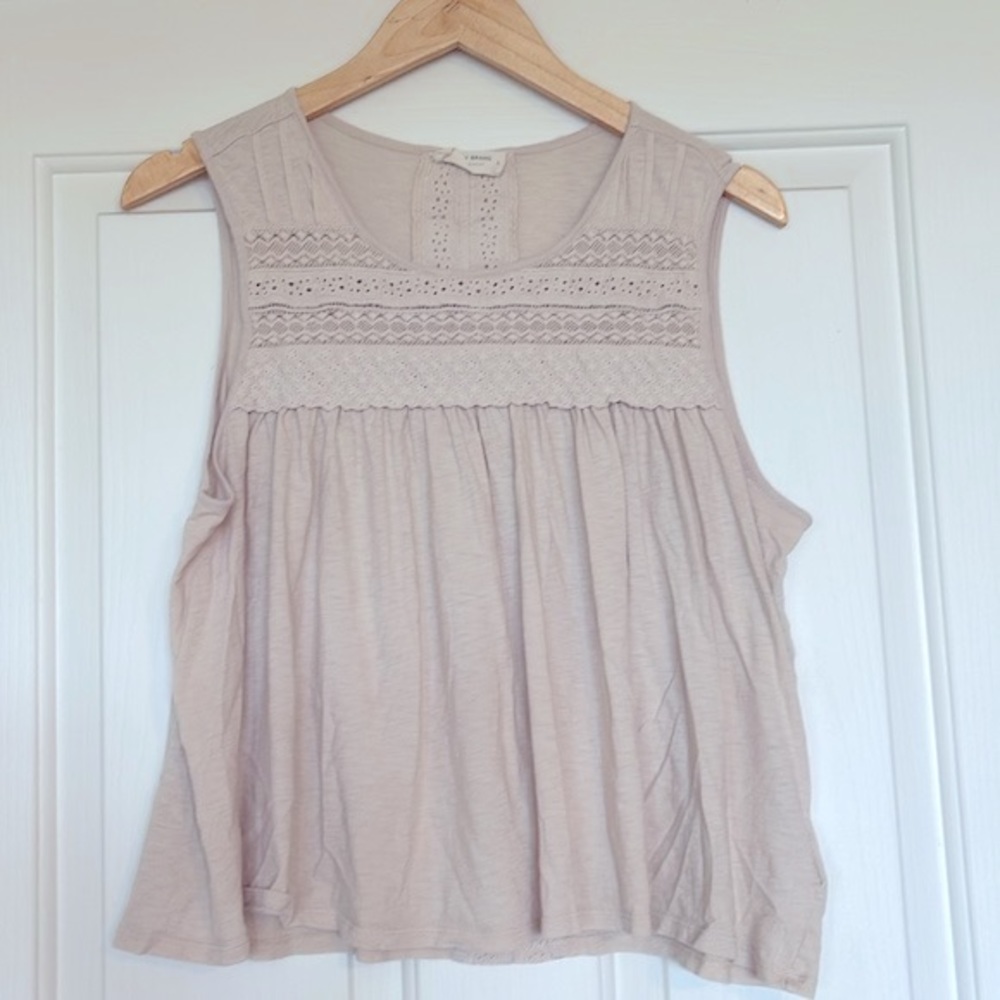Lucky Brand Lace Trim Tank Top